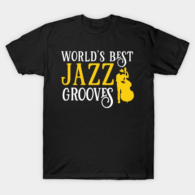 Jazz Theme With Bass Player T-Shirt by jazzworldquest